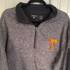 Antigua Heathered Gray Pullover with Orange Emblem